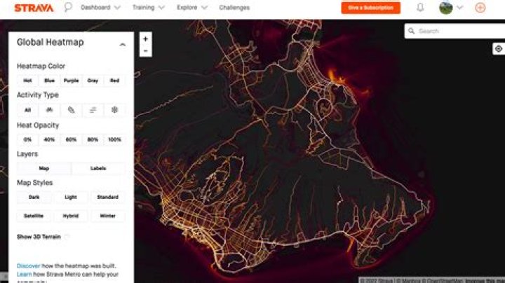 What is strava heat map?